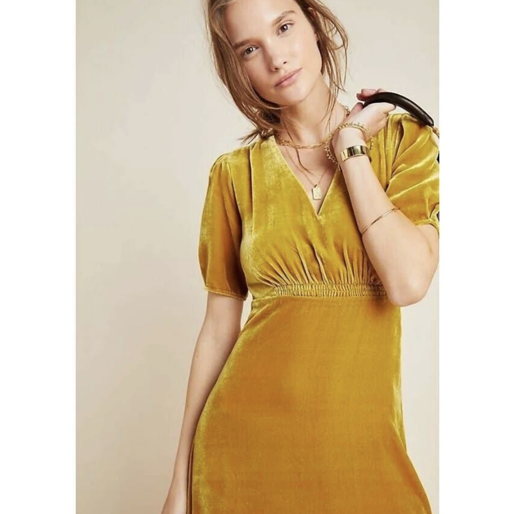 NWT Anthropologie x Katchel Velvet Midi - Picture 3 of 9